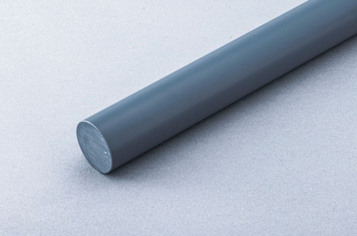 塩ビ丸棒（PVC丸棒）　耐熱グレード　ダークグレー