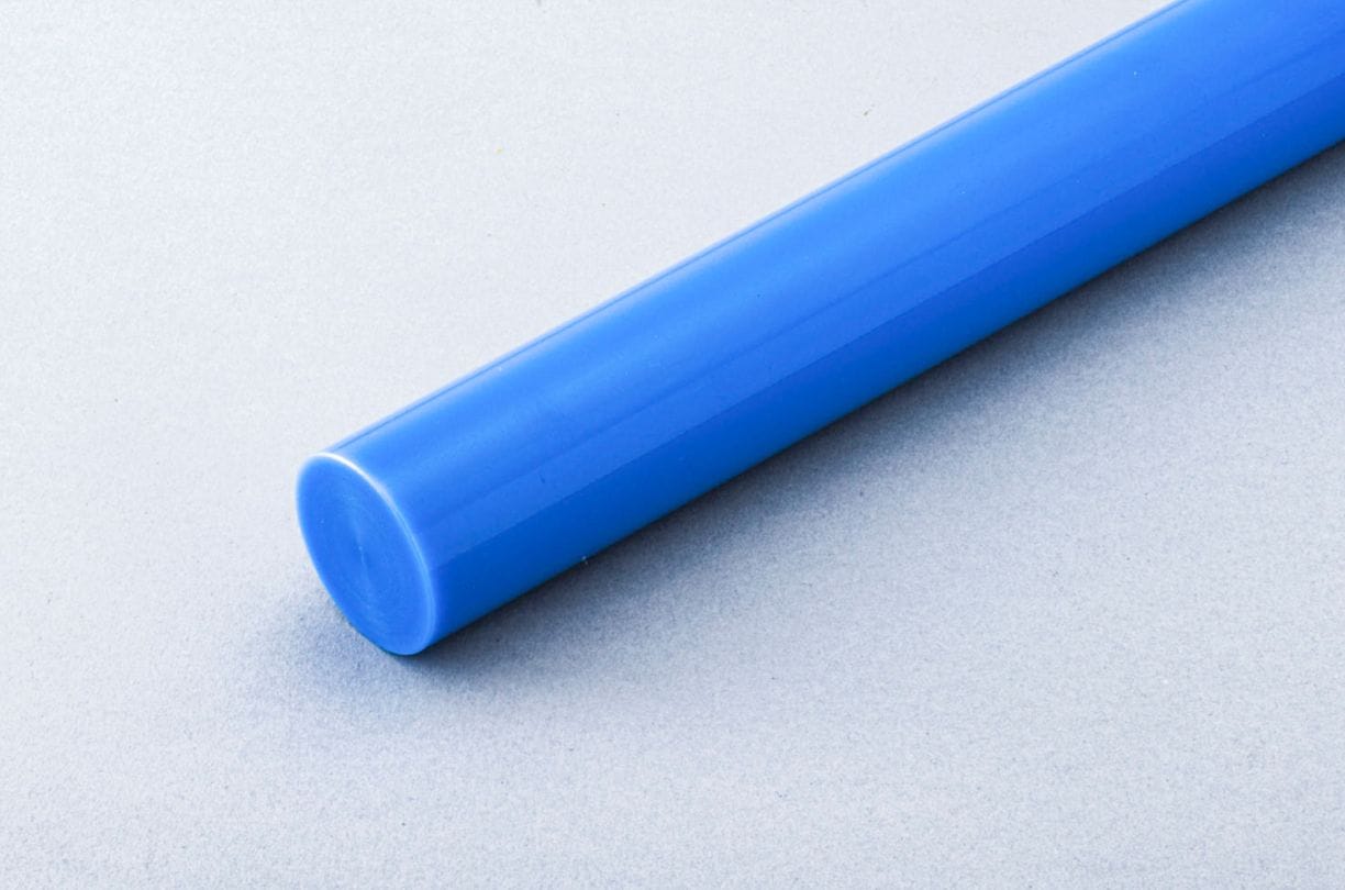 MCナイロン丸棒　青色