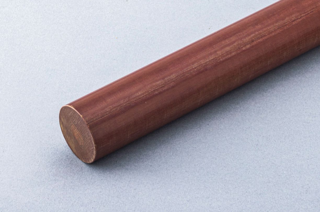 布ベークライト丸棒（布ベーク丸棒）　茶色