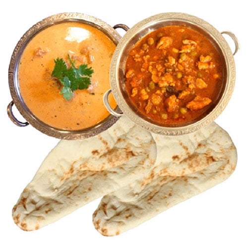 【印度料理シタール】＜カレーとナン＞2人前セット