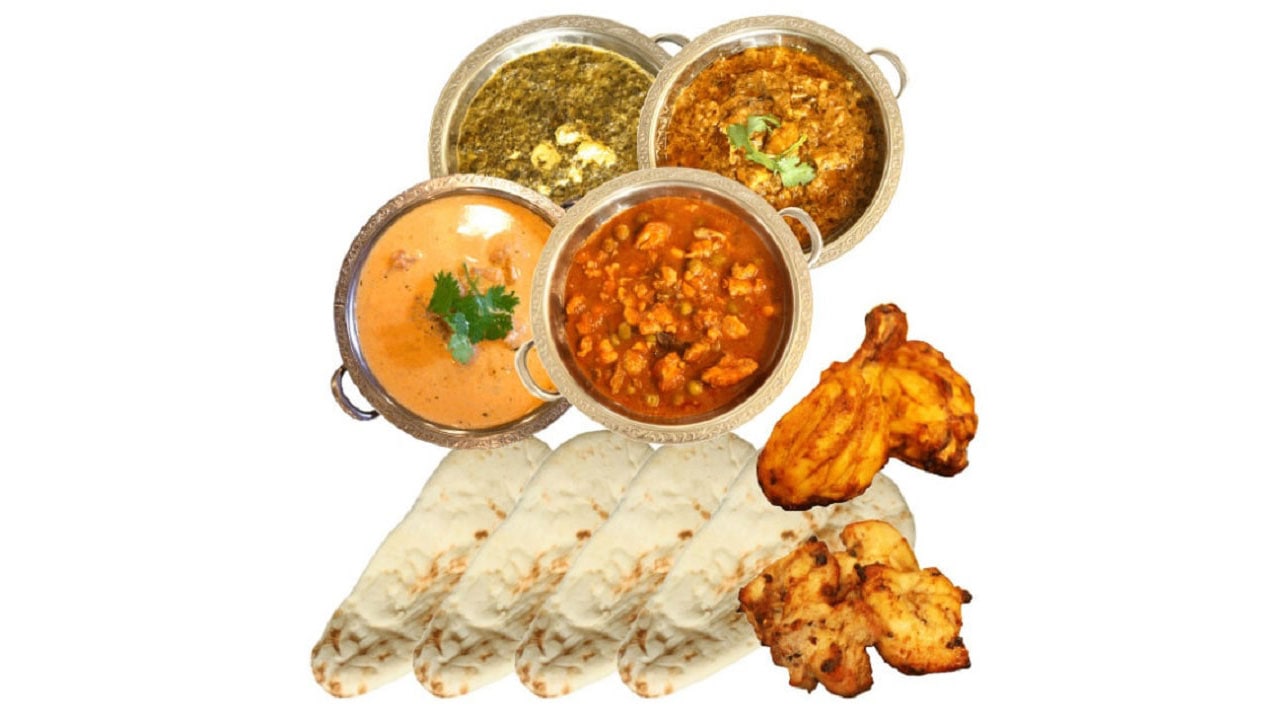 【印度料理シタール】＜カレーとナンとチキン＞4人前セット