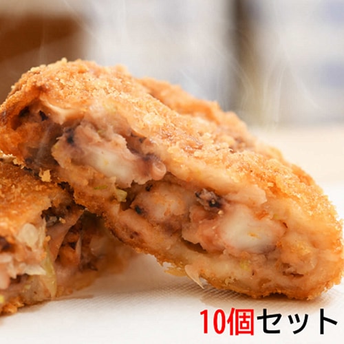 【お百姓市場グループ】　房総名物「手作りいかメンチ」10個セット