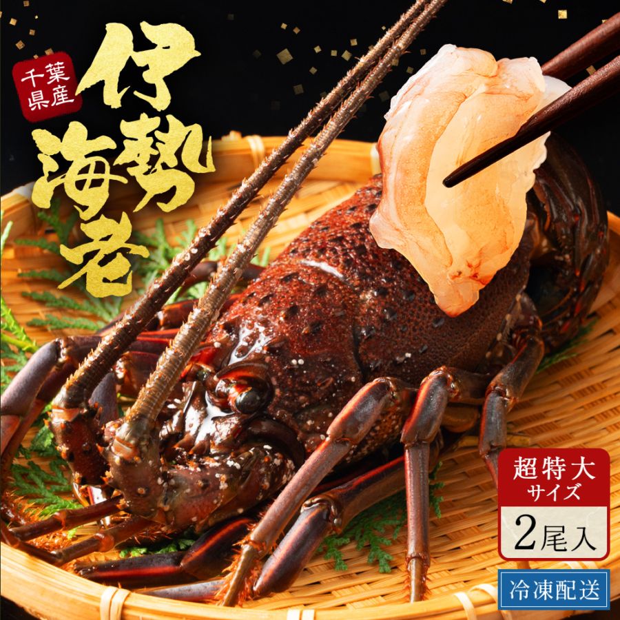 【いせえび問屋】活〆生冷凍伊勢海老　特大（1.2kg/2尾）