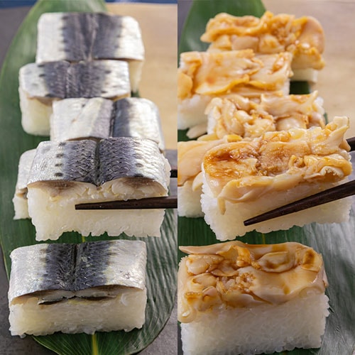 【ヤマニの台所】押し寿司2種（はまぐり・いわし）