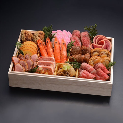 【肉匠大和】＜送料無料＞特選1段重肉おせち（一段重・2～3人前）