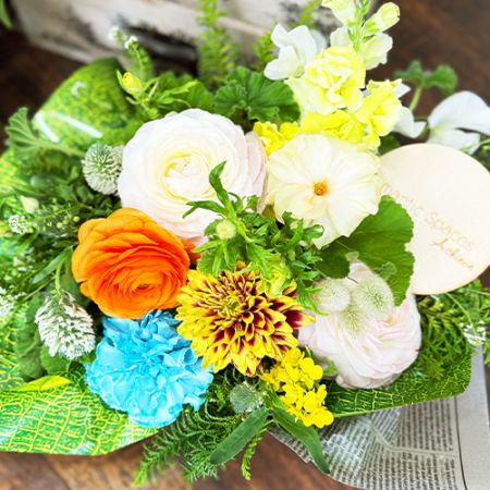 【Romantic Spaces Achieve（ロマンティック スペイシズ アチーブ）】生花アレンジメントL