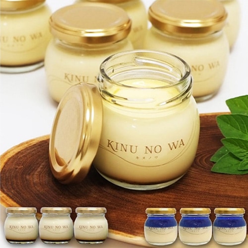 【ジビショウ】＜送料無料＞＜母の日＞KINUNOWA（キヌノワ）プリン　プレーン＆CHIBAブルー計6個セット