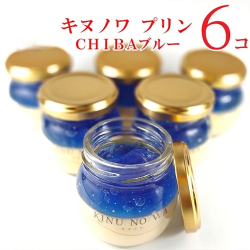 【ジビショウ】＜送料無料＞＜母の日＞KINUNOWA（キヌノワ）プリン　CHIBAブルー6個セット
