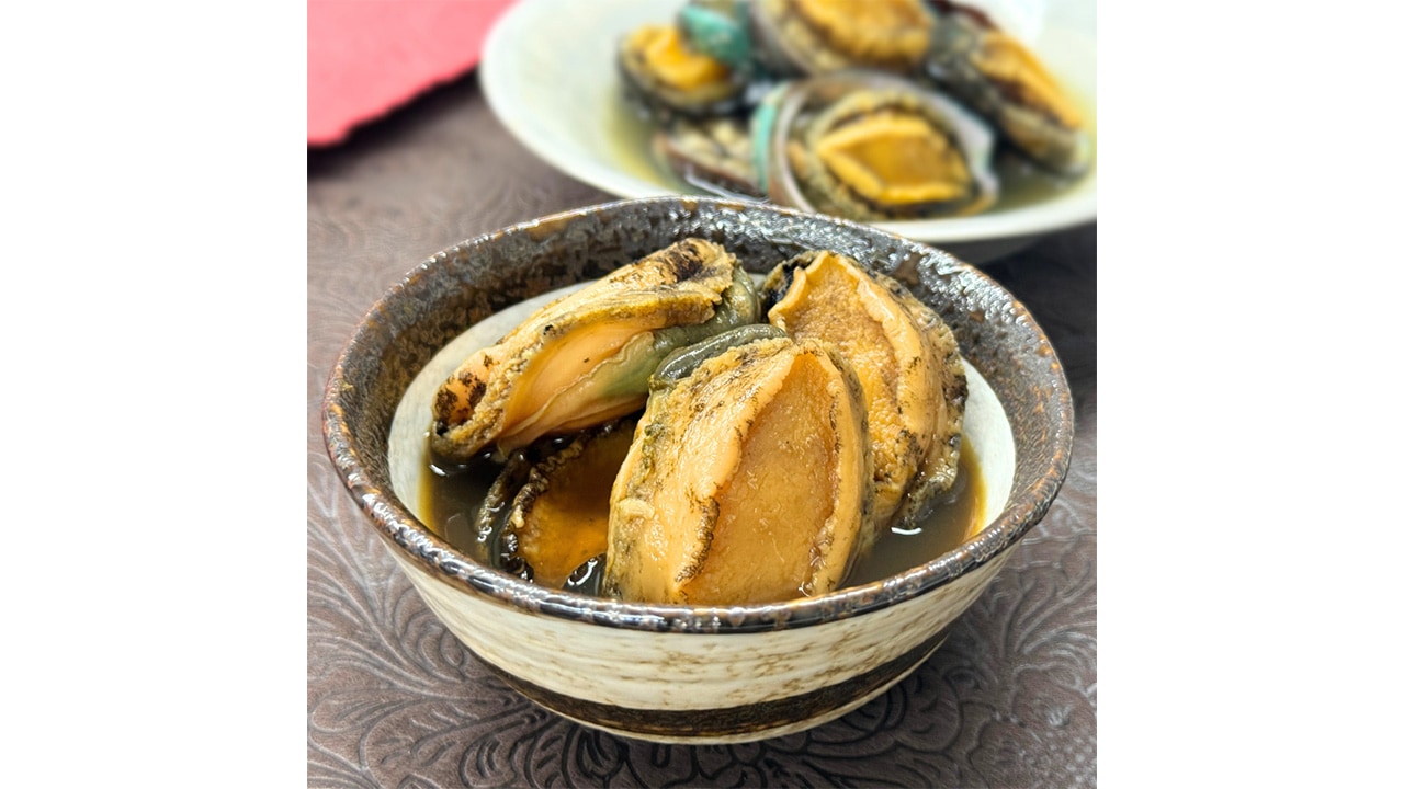 【東セン貿】味付けあわび（しょうゆ）5個入り×3パック