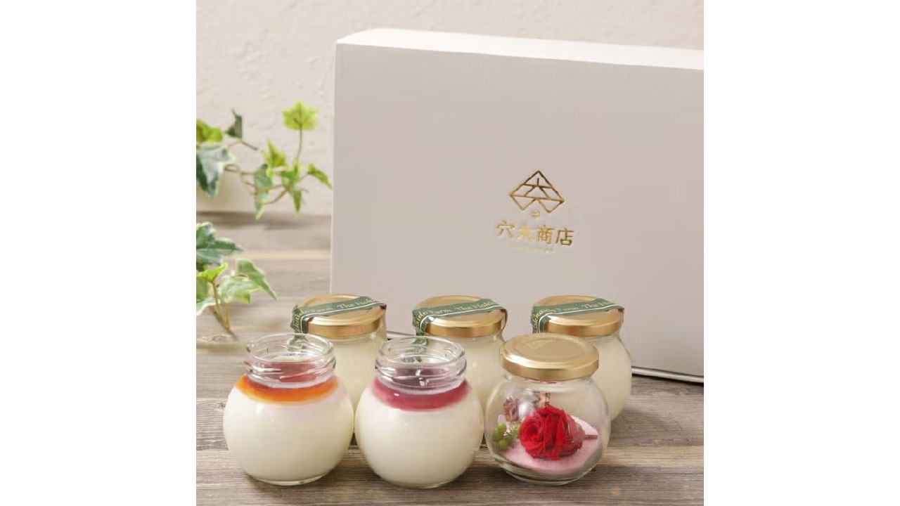 【穴太商店】南房プリン 恋と5個+お花セット