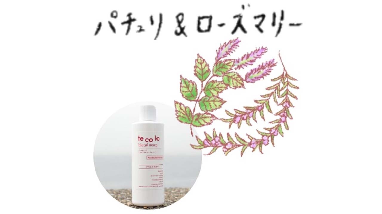 【tecoloてころ】ブレンドソープ・パチュリ＆ローズマリー300ml
