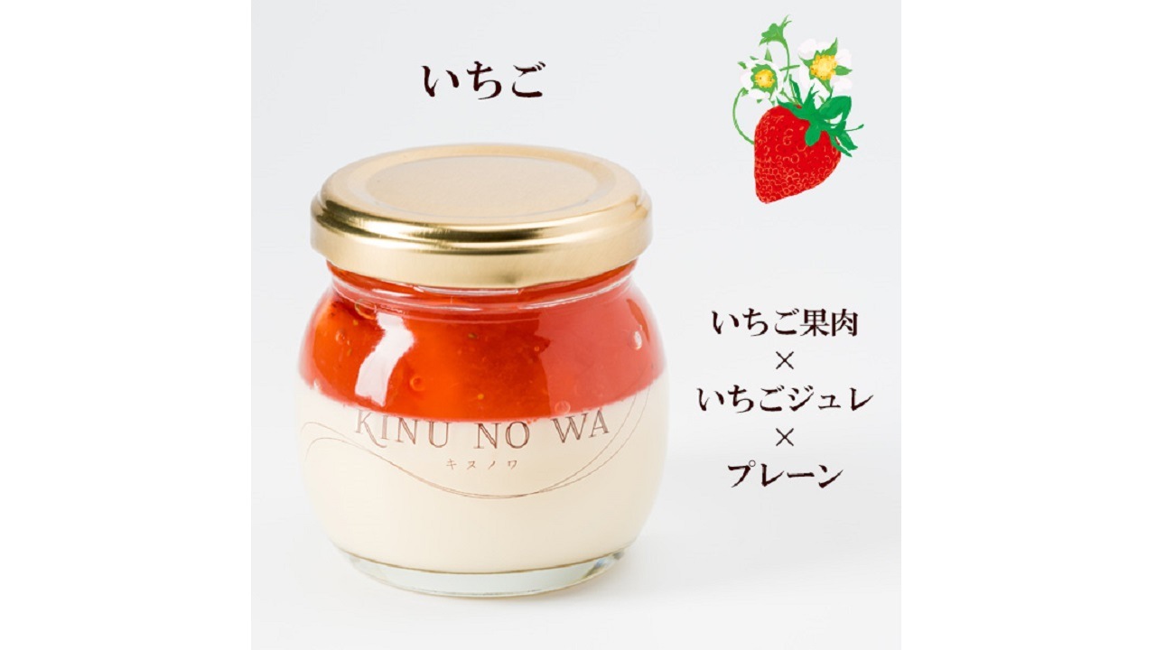【ジビショウ】＜送料無料＞KINUNOWA（キヌノワ）プリン　プレーン＆いちご＆CHIBAブルー計6個セット