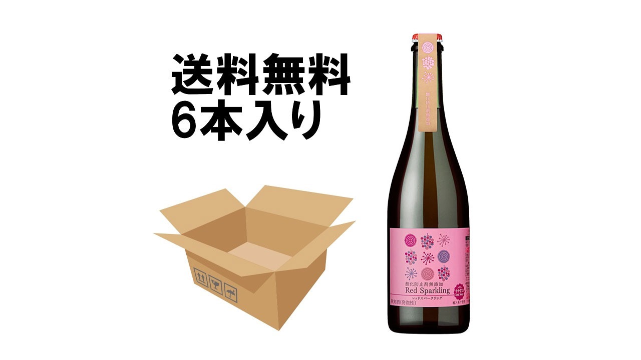 【アデカ】<送料無料>酸化防止剤無添加レッドスパークリング【1ケース(6本入り)】