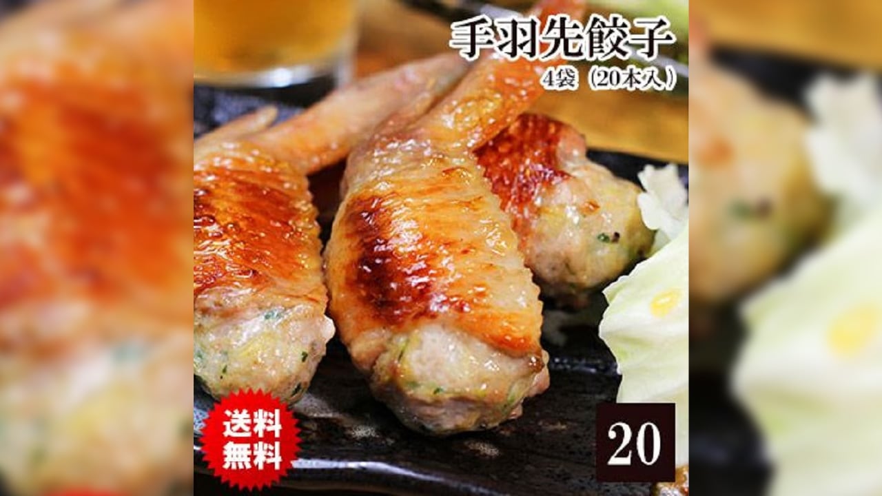 【水郷のとりやさん】＜送料無料＞手羽先餃子20本セット