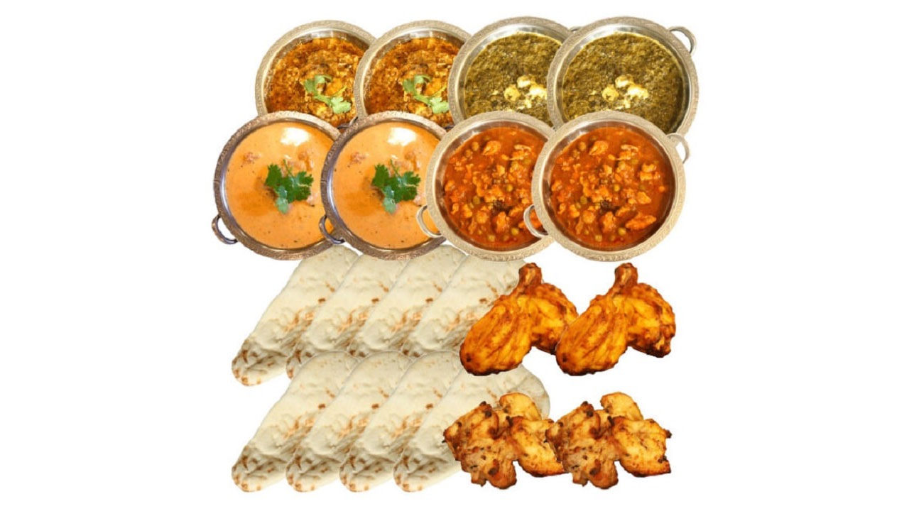 【印度料理シタール】＜カレーとナンとチキン＞8人前セット