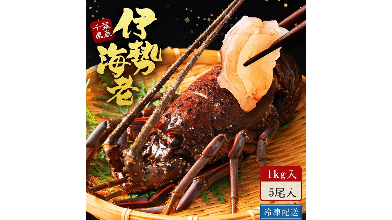 【いせえび問屋】活〆生冷凍伊勢海老　中（1kg/5尾）