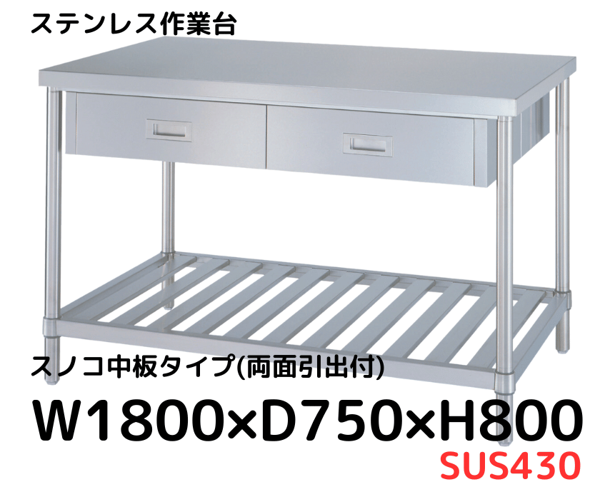 【引き出し・キャスター付き】ステンレス作業台 ステンレス作業台の通販【キャスター・引出付きあり】｜シー