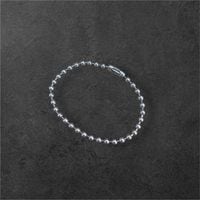 ステンレス製 ボールチェーン 片コネ付 シルバー色 高強度 丈夫 BC2.4-12cm