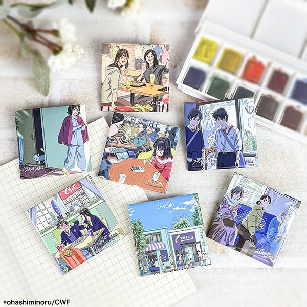 アニメーター大橋実×文房具カフェ 「スケッチ日和」　缶マグネット　全7種　ランダム販売