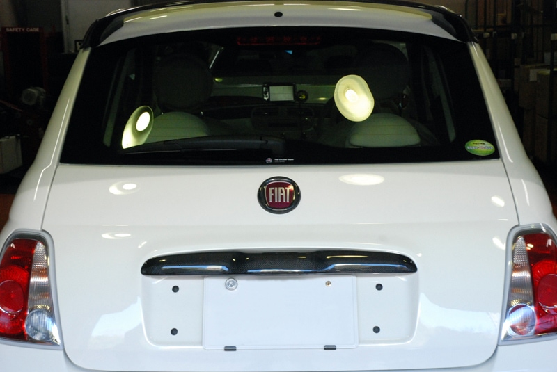 ino la design リアエンブレム プロテクター “マットガンメタ” Fiat500