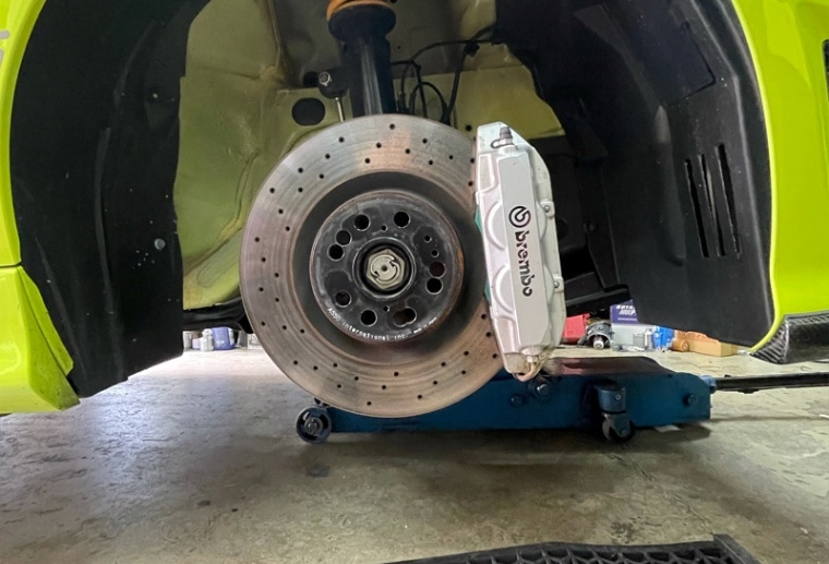 【おすすめチューニングセット】　ASSPIDE ストリートスポーツパッド　+　GRU　ビッグローターキット（7本スリット）　リアセット　【ABARTH500・595・695】