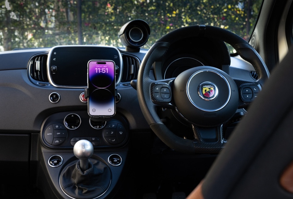 GRU ABARTH専用 スマートフォンホルダー＆ベース　【ABARTH500・595・695 】