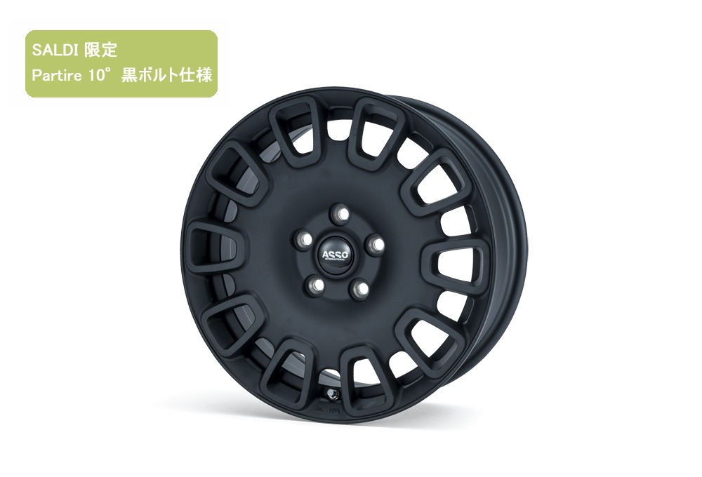 assoパルティーレ ホイール 18インチ マットブラック 4本セット ASSO/アッソ パルティーレ｜フジ・コーポレーション