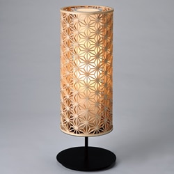 組子ランプ (高さ約130cm) 木下木芸空間を変える投影式組子ランプシェード 華キューブ 大川家具