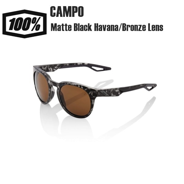 100% ワンハンドレッド CAMPO - Matte Black Havana/Bronze Lens
