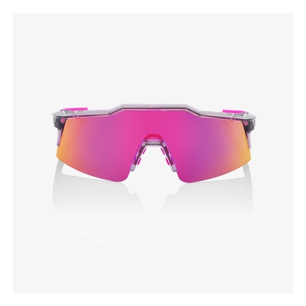 Occhiali Da Sole 100% Speedcraft Tokyo - Lenti Viola, Montatura Grigio Notte Trasparente, Uomo