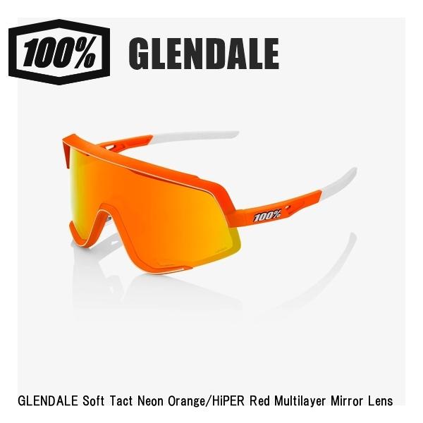 100% ワンハンドレッド GLENDALE Soft Tact Neon Orange/HiPER Red Multilayer Mirror Lens