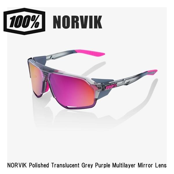 100% ワンハンドレッド NORVIK Polished Translucent Grey Purple Multilayer Mirror Lens
