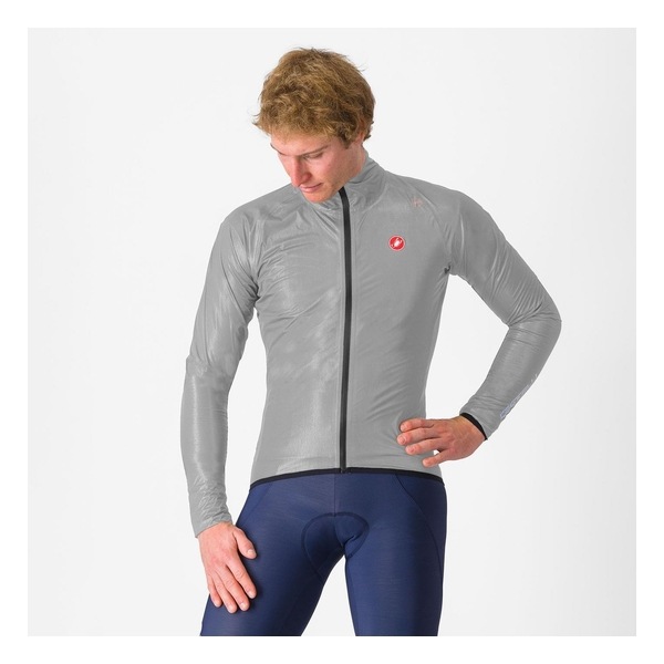 CASTELLI カステリ SQUALL SHELL JACKET SILVER GRAY/BLACK