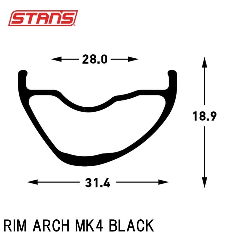 Stan's スタンズ RIM ARCH MK4 BLACK