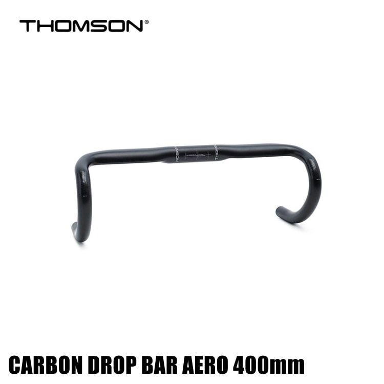 THOMSON トムソン CARBON DROP BAR AERO ブラック 400mm