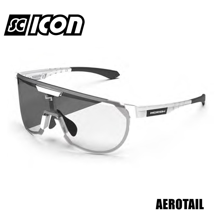 SCICONSPORTS シーコン SCICON SPORTS AEROTAIL FRAME:White Gloss (LENS:Photocromic Silver)