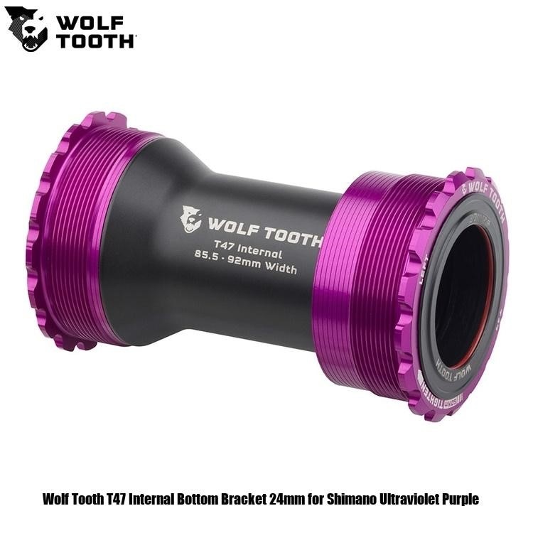 WOLF TOOTH　ウルフトゥース Wolf Tooth T47 Internal Bottom Bracket 24mm for Shimano Ultraviolet Purple
