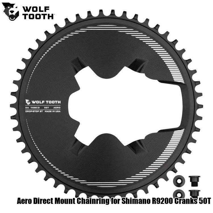 WOLF TOOTH ウルフトゥース Aero Direct Mount Chainring for Shimano R9200 Cranks 50T