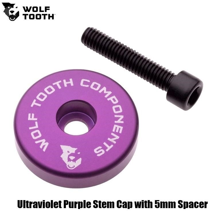 WOLF TOOTH　ウルフトゥース Ultraviolet Purple Stem Cap with 5mm Spacer