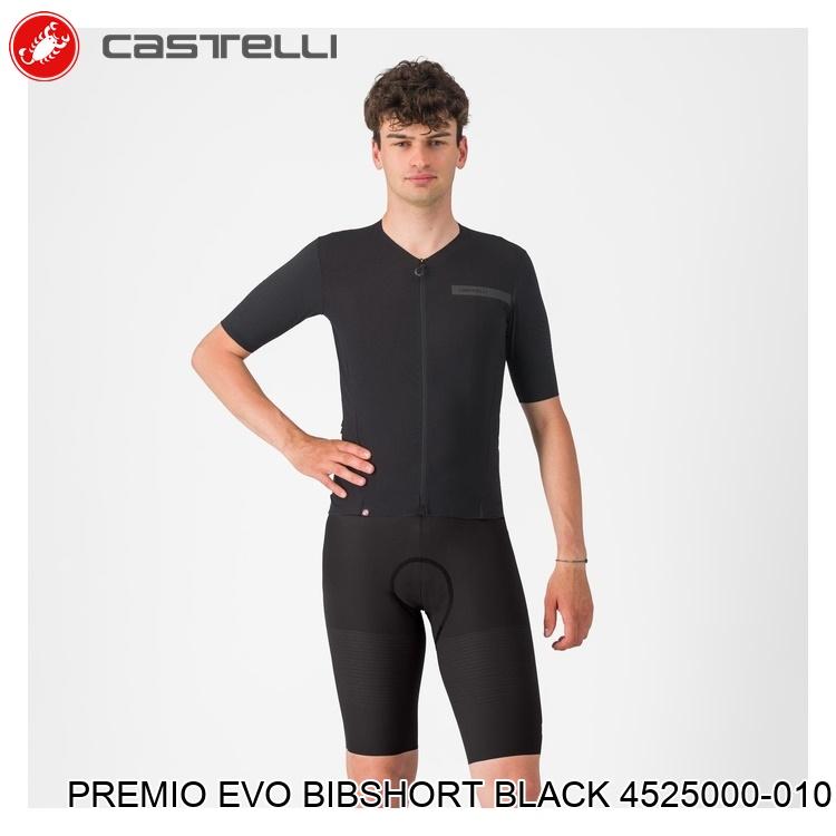 CASTELLI カステリ PREMIO EVO BIBSHORT BLACK 4525000-010