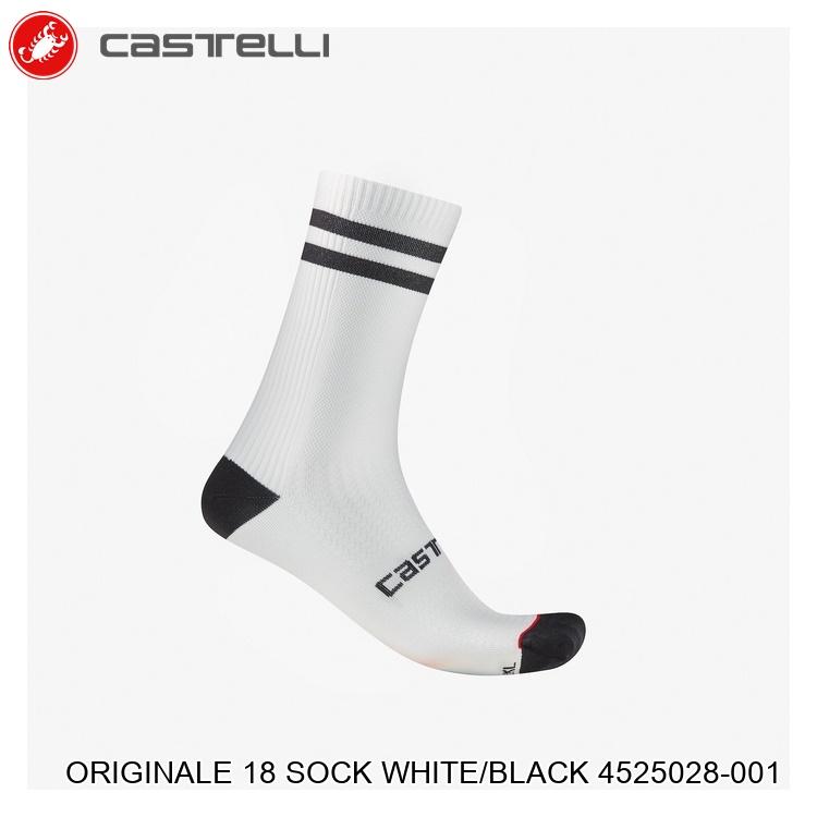 CASTELLI カステリ ORIGINALE 18 SOCK WHITE/BLACK 4525028-001