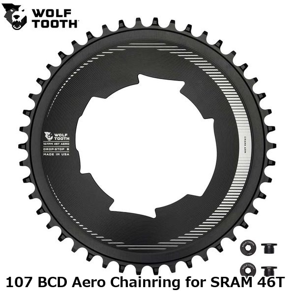 WOLF TOOTH　ウルフトゥース 107 BCD Aero Chainring for SRAM 46T