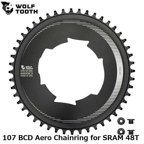 WOLF TOOTH　ウルフトゥース 107 BCD Aero Chainring for SRAM 48T