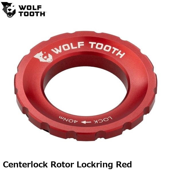 WOLF TOOTH　ウルフトゥース Centerlock Rotor Lockring Red