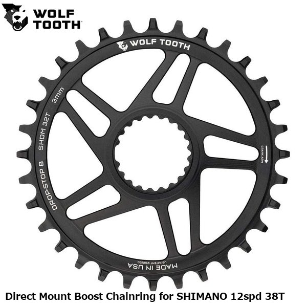WOLF TOOTH　ウルフトゥース Direct Mount Boost Chainring for SHIMANO 12spd 38T