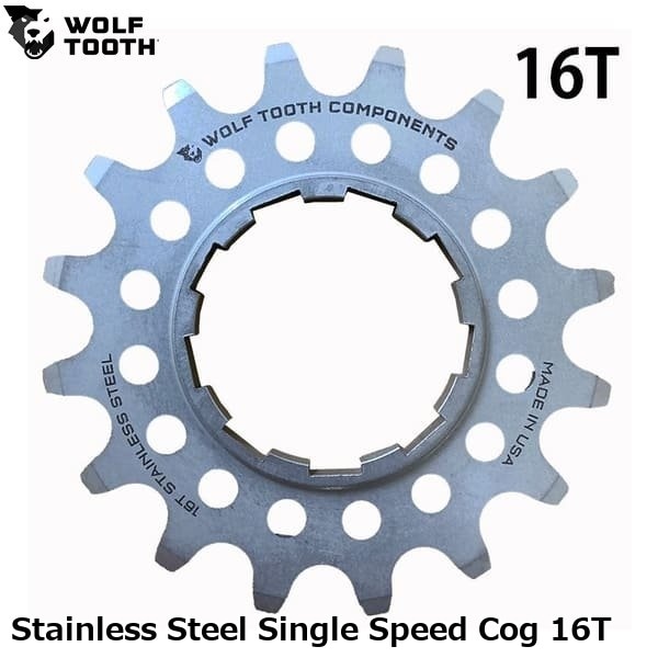 WOLF TOOTH ウルフトゥース Stainless Steel Single Speed Cog 16T
