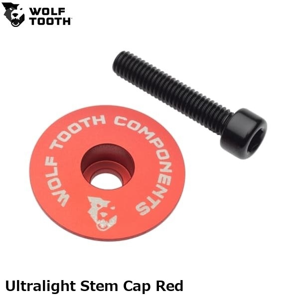 WOLF TOOTH ウルフトゥース Ultralight Stem Cap Red