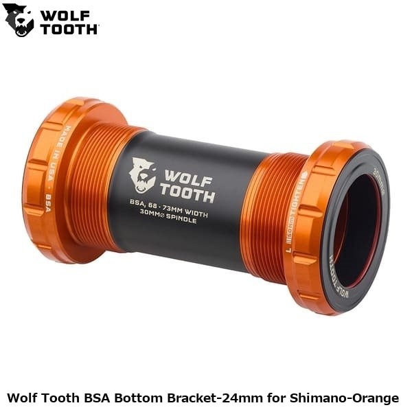 WOLF TOOTH ウルフトゥース Wolf Tooth BSA Bottom Bracket-24mm for Shimano-Orange