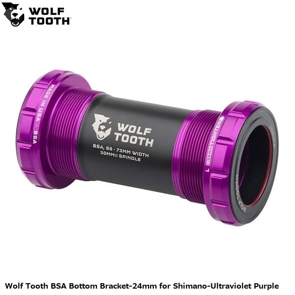 WOLF TOOTH ウルフトゥース Wolf Tooth BSA Bottom Bracket-24mm for Shimano-Ultraviolet Purple