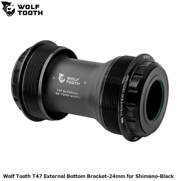 WOLF TOOTH ウルフトゥース Wolf Tooth T47 External Bottom Bracket-24mm for Shimano-Black